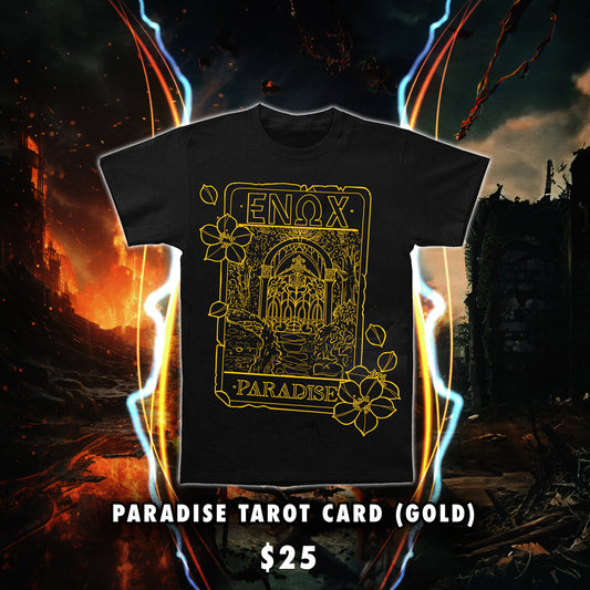 Paradise Tarot Card - Gold Print T-Shirt